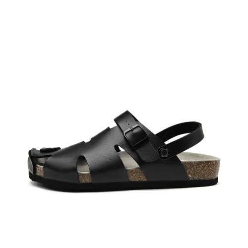 HLA Beach Sandals Men Black