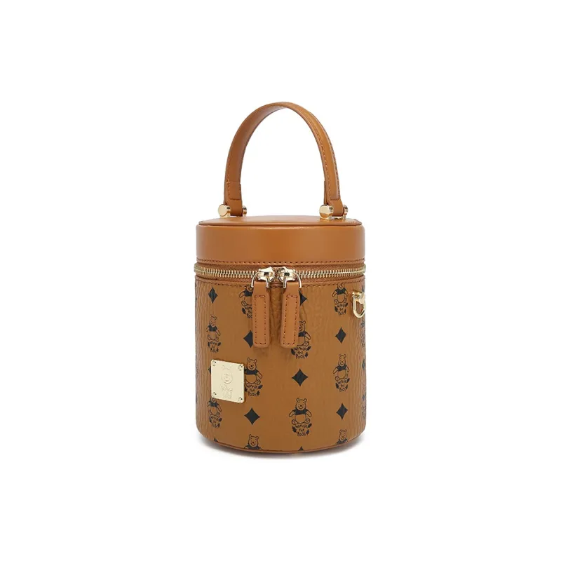 Disney Winnie The Pooh Series PU Leather Bucket Bags Shoulder Bag Crossbody Bag Handbag Women's Khaki/Brown-10