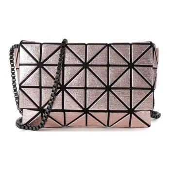 ISSEY MIYAKE PLATINUM COFFRET Polyurethane Shoulder Bag Mini Women's Rose Pink