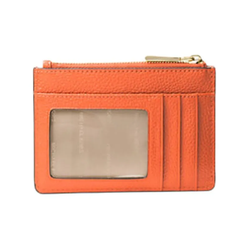 MICHAEL KORS Leather Coin Purses Wallets Women's Orange-2
