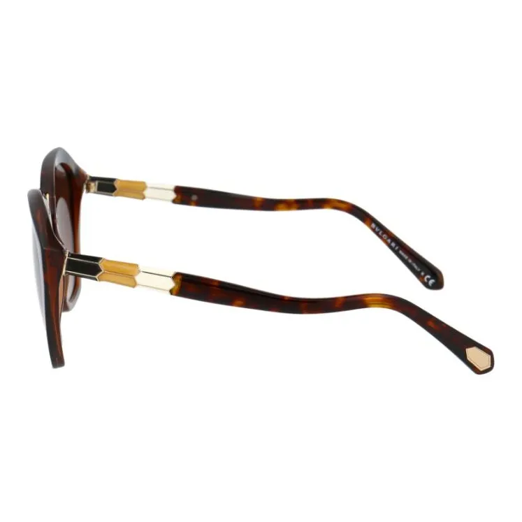 BVLGARI Plastic Irregular Shape Sunglasses Women's Tortoiseshell-2