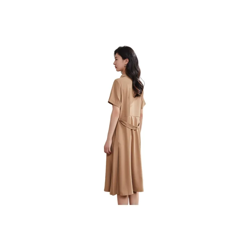 Coonesha Short Sleeved Dresses Women's Khaki-1