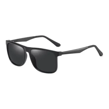Thunder Pailong Alloy Aluminum Magnesium Alloy Square Sunglasses Unisex Black