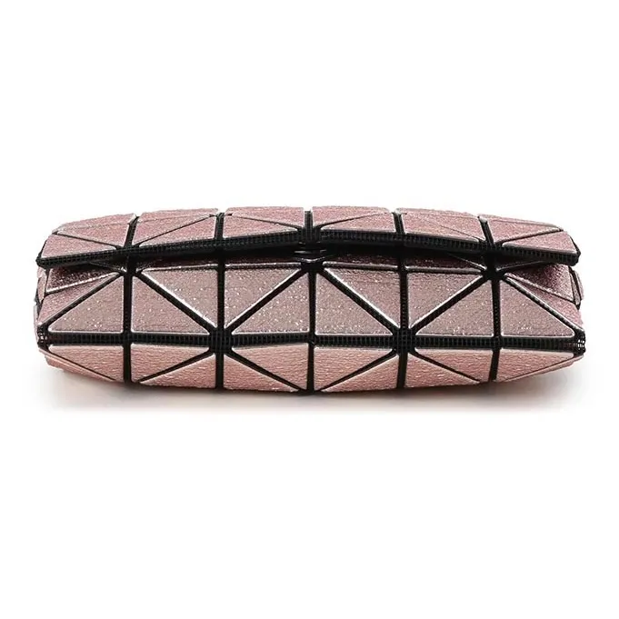 ISSEY MIYAKE PLATINUM COFFRET Polyurethane Shoulder Bag Mini Women's Rose Pink-4