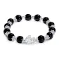 Beaded Bracelet-S999 Fine Silver (Black)
