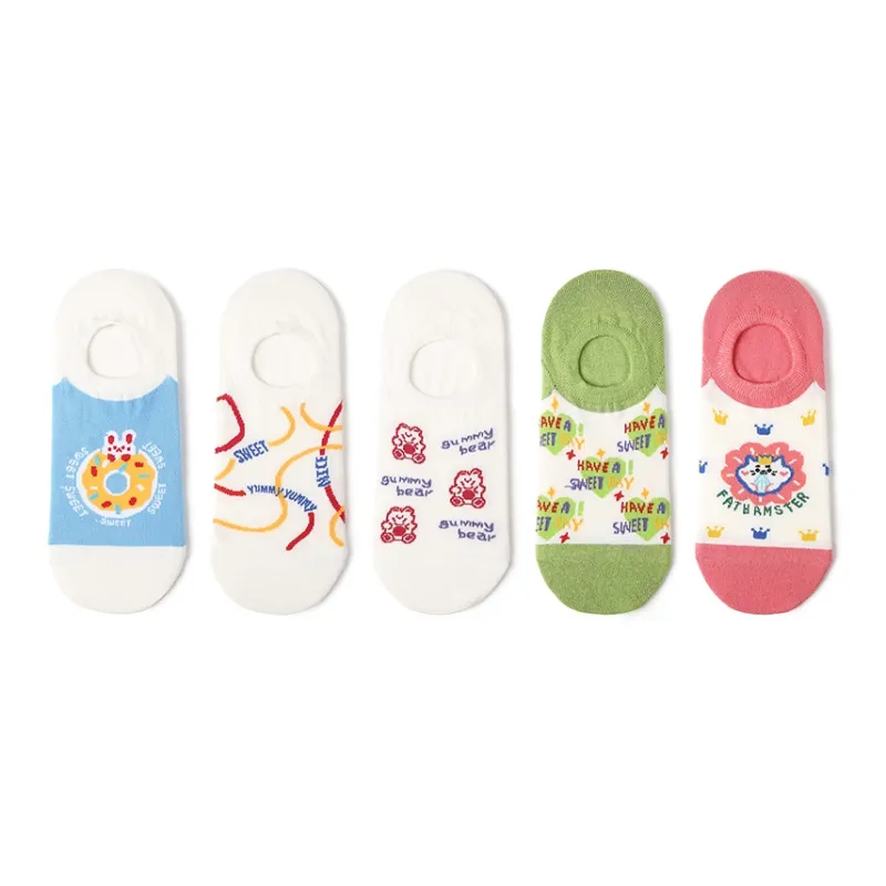 Primeet No Show Socks Unisex 5 Pack-14
