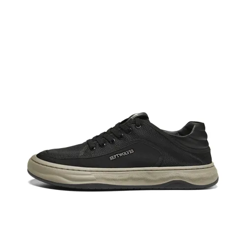 SEPTWOLVES Skateboard Shoes Men Low-Top