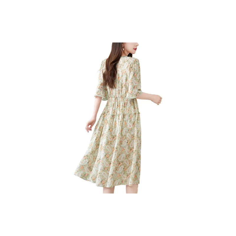 To The West Long Sleeved Dresses Women's Green-2