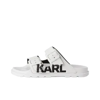 KARL LAGERFELD Kondo Tred Ikonic Slide Slippers Women's White