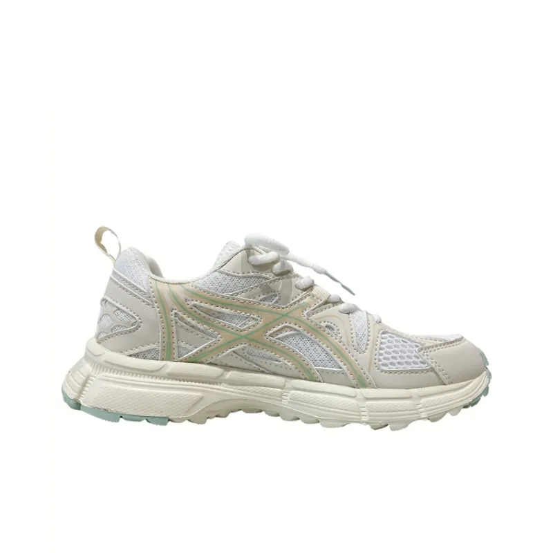 MQGAll Anti Slip Wear Resistant Breathable Lightweight Low Top Running Shoes Unisex Ecru-2