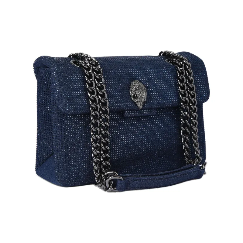 Kurt Geiger London Textile Wallet, Crossbody Bag, Shoulder Bag Women's Dark Blue-1