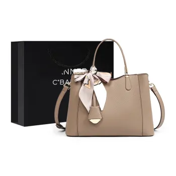 C°BANNER Cow Leather With Synthetic Leather Tote Handbag, Shoulder Bag, Crossbody Bag, Mom Bag Women's