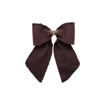 PRADA Fabric Hair Clips Women's Burgundy Color