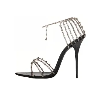 SAINT LAURENT ALEX One Strap Sandals 11cm Women's Black
