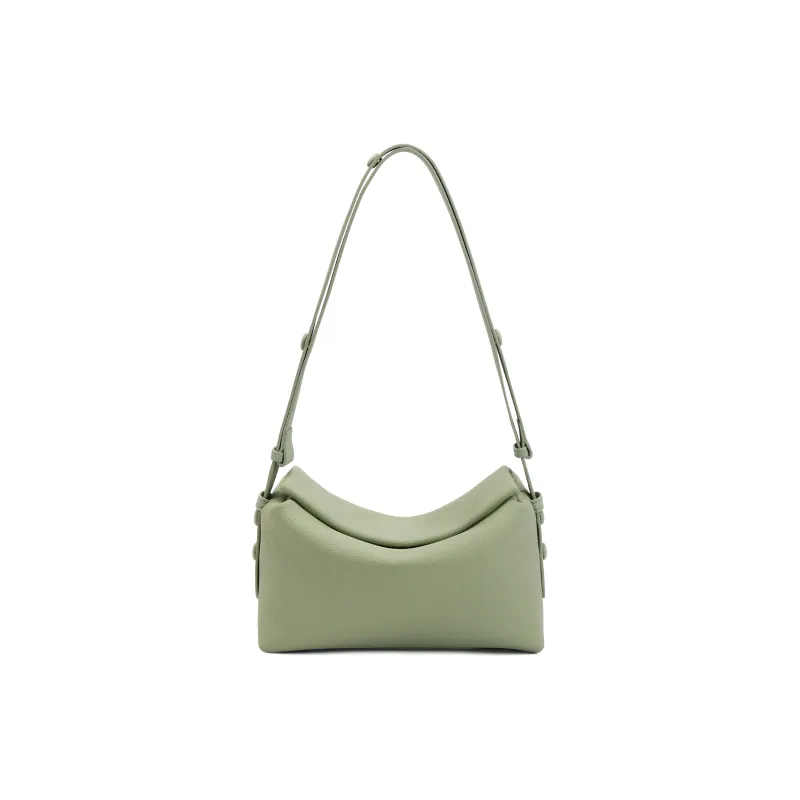 BELLE Artificial Leather Crossbody Bag Women's Solid Color Plain-10