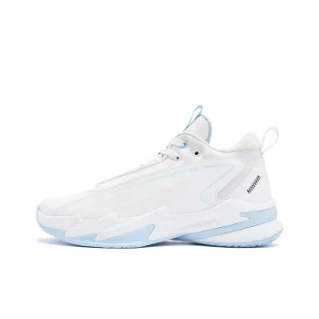 QIAODAN Basketball Shoes Men Low Top Jordan White Glacier Blue