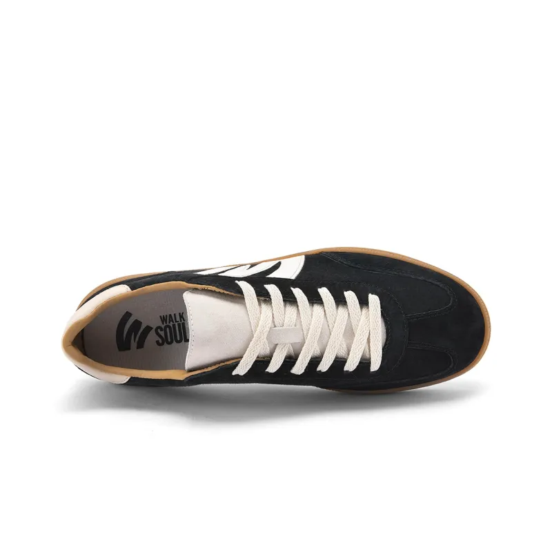 WALKSOUL Skateboard Shoes Men Low Top White-5