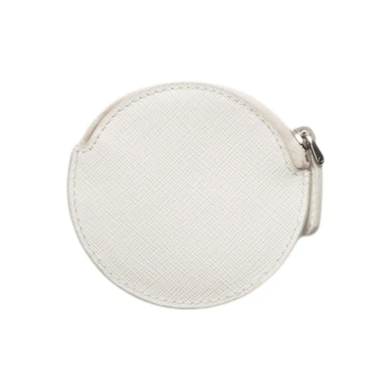 PRADA Saffiano Leather Coin Purse Women's White-1