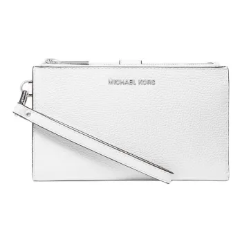 MICHAEL KORS Adele Leather Wallet Women's Glossy White