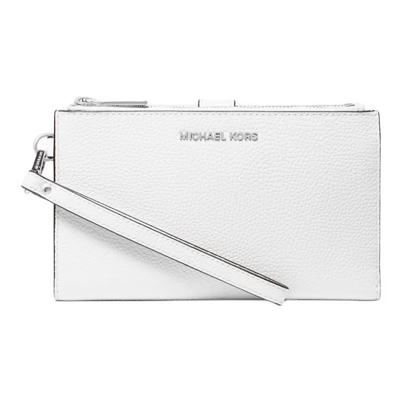 MICHAEL KORS Adele Leather Wallet Women's Light White-0