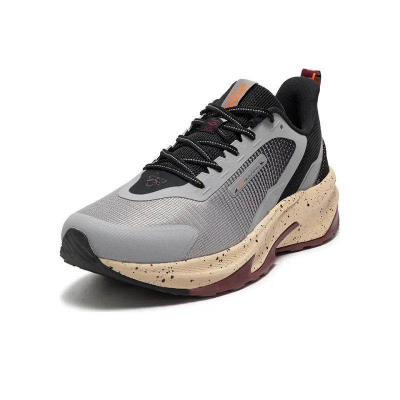 361° Ride The Mountain Anti Slip Wear Resistant Low Top Casual Running Shoes Men's Gray Black-1