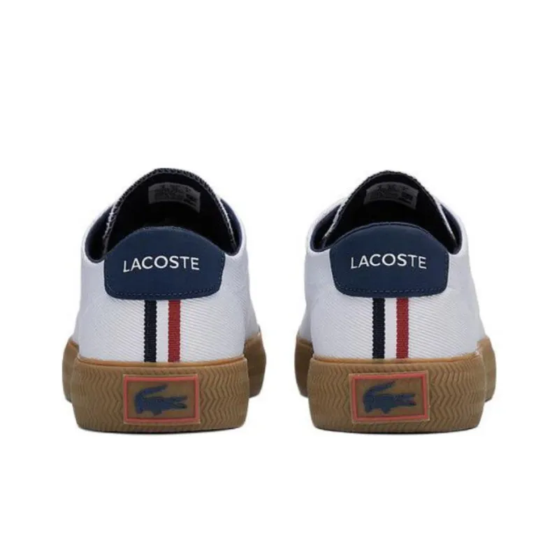 LACOSTE Low Top Canvas Shoes Men's White-3