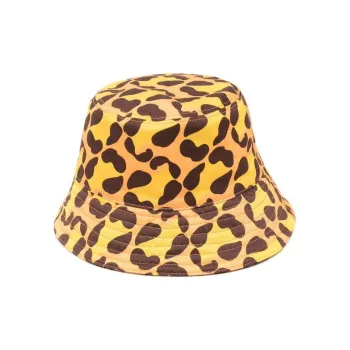 FENDI Leopard Print Logo Bucket Hat