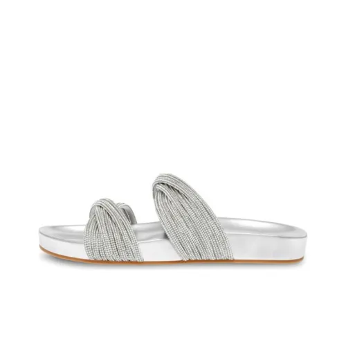 STEVE MADDEN Slide Slippers Women's Silver