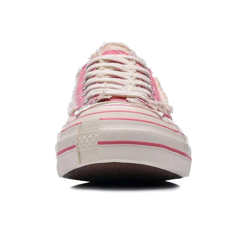 Star By Wishes Height Increasing Wear Resistant Breathable Slip Resistant Low Top Skateboard Shoes Unisex Printed Pink-5