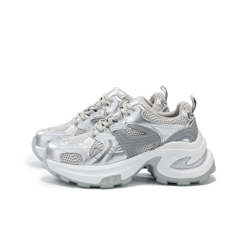 La Chapelle Slip Resistant, Abrasion Resistant, Breathable Low Top Chunky Sneakers Women's-6