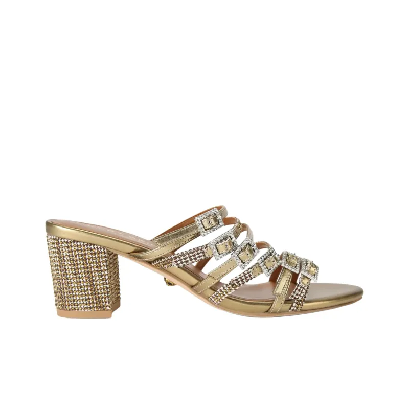 Kurt Geiger London Slide Slippers 6cm Women's Gold-1