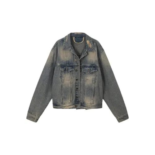 FORNI Denim Jackets Women's Vintage Blue