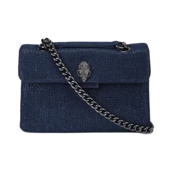 Kurt Geiger London Textile Wallet, Crossbody Bag, Shoulder Bag Women's Dark Blue