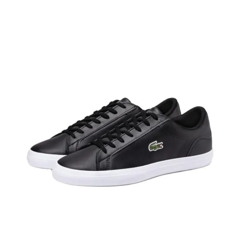 LACOSTE Low Top Skateboard Shoes Men's Black-2