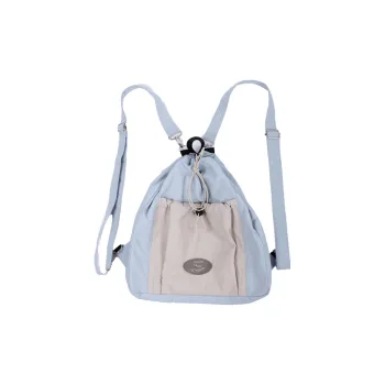 GOOD FOR NOTHING Polyamide Backpack Medium Size Unisex Blue Gray