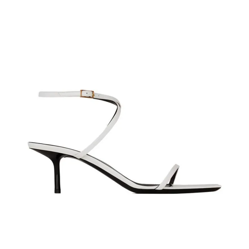 SAINT LAURENT NUIT Strap Sandals Women's White-2