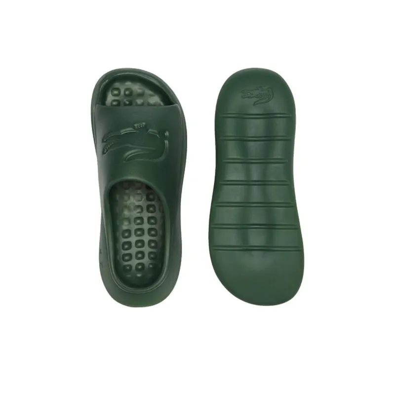 LACOSTE Rubber Sole Abrasion Resistant Slide Slippers Men's Green-4