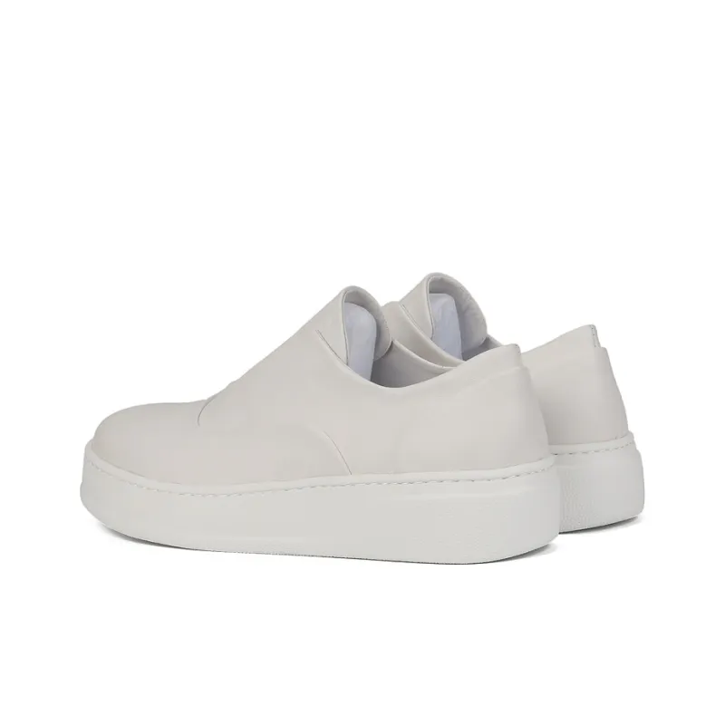 Thai Points Durable Lightweight Moisture Wicking Low Top Skateboard Shoes Men's White-4