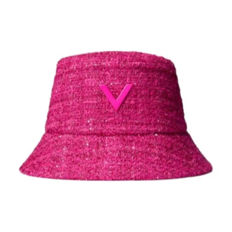 Valentino Wool Bucket Hats Women's Pink-0