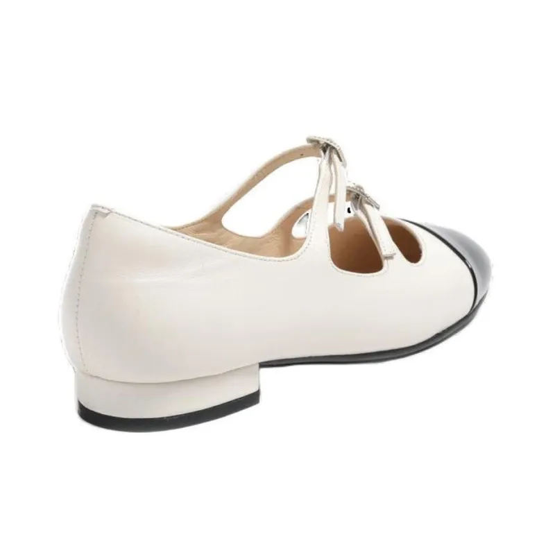 STEVE MADDEN Chunky Heel Mary Jane Shoes 2cm Women's Ecru-3