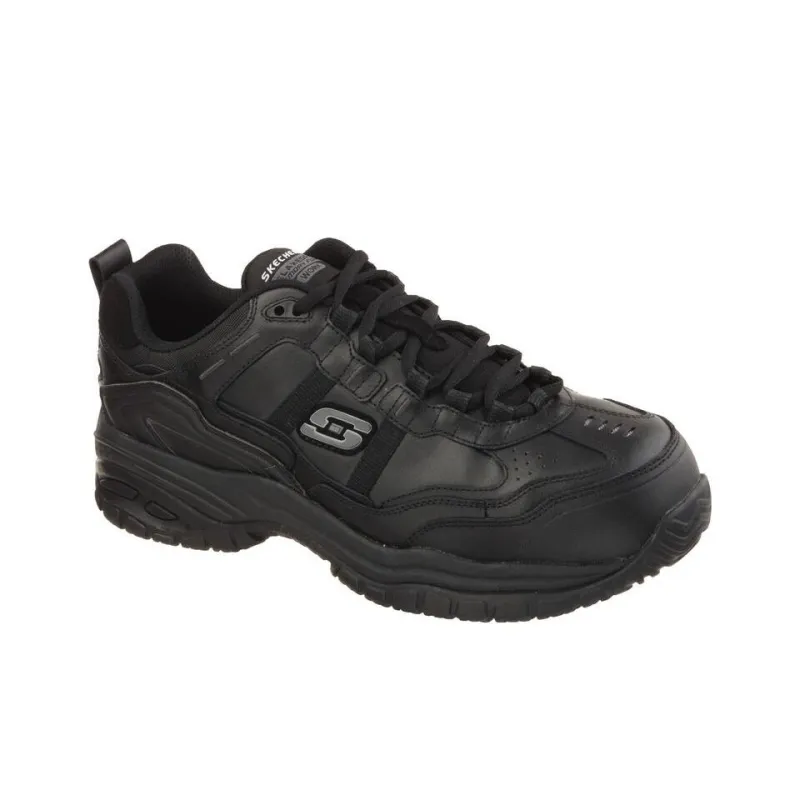 Skechers Work Relaxed Fit Anti-Slip Wear-Resistant Low-Top Casual Shoes Men's Black-2