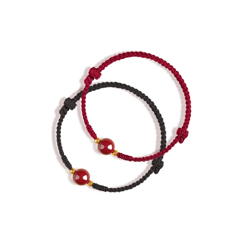 Moon Jewelry Reconstructed Cinnabar Jade Hand Rubbed Unisex-9