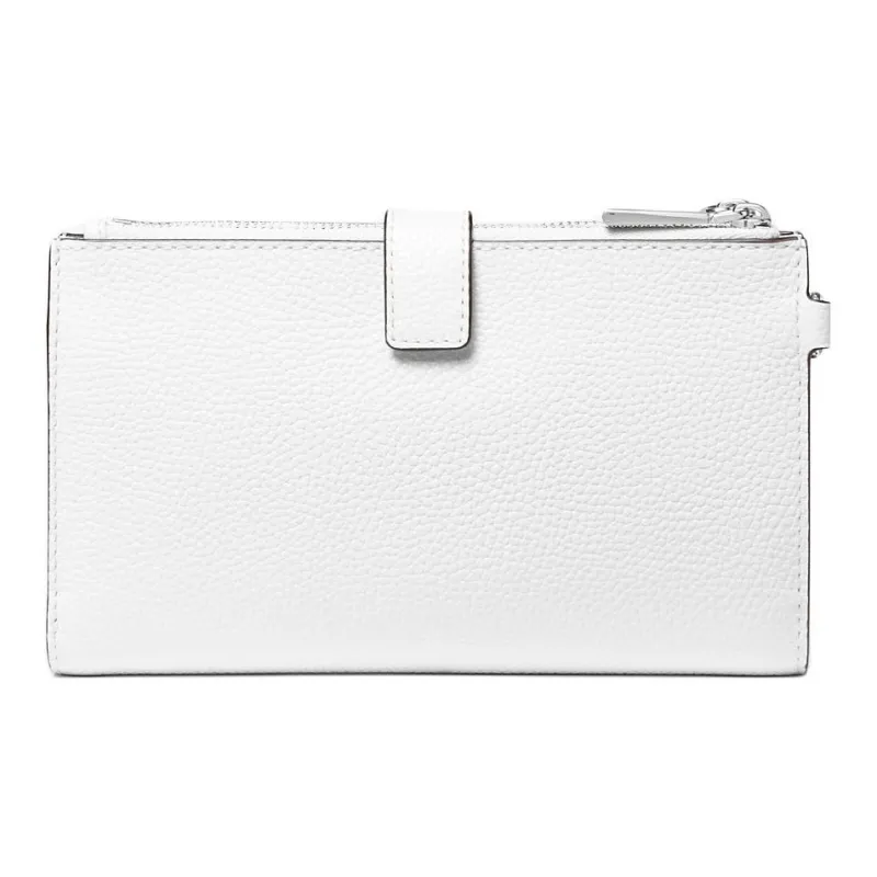 MICHAEL KORS Adele Leather Wallet Women's Light White-1