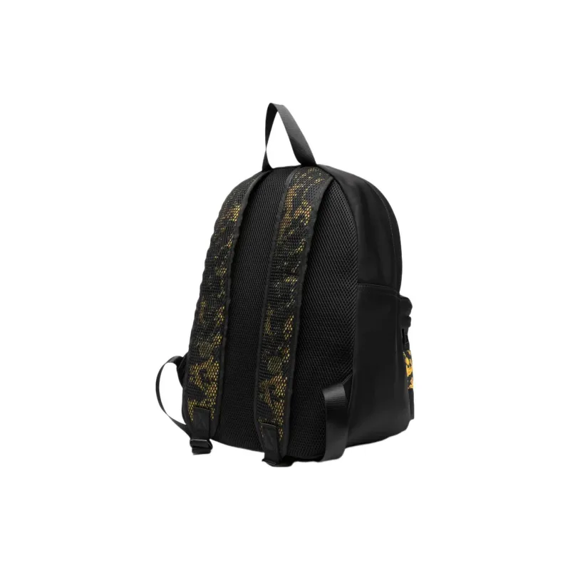 VERSACE JEANS COUTURE Polyester Backpack Men's Black/Banana Yellow-2