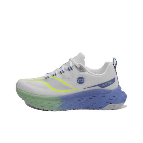 GLO BULL Running Shoes Unisex Low Top White Blue Green