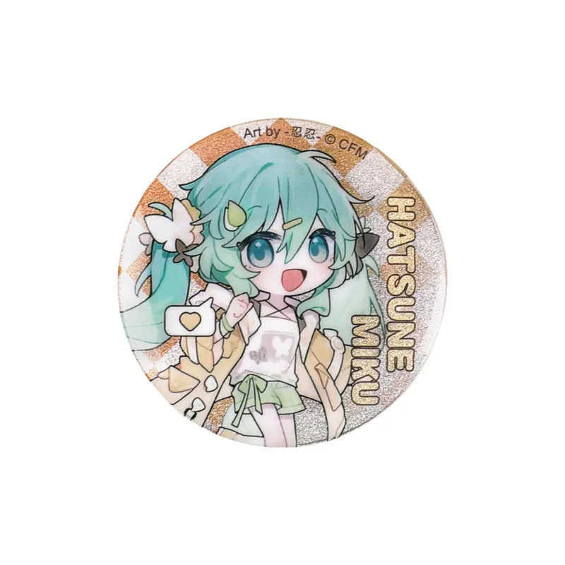 Kinbor Badge Official Guan Guzi Collaboration Miku Tinplate, Let's Go On A Picnic Collection Badges-1