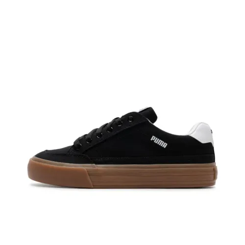 PUMA Court Classic Skateboard Shoes Unisex Low-Top Black