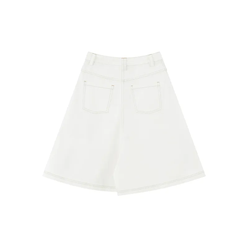 RUNTOTHEFUTURE Casual Shorts Women's Ivory White-1
