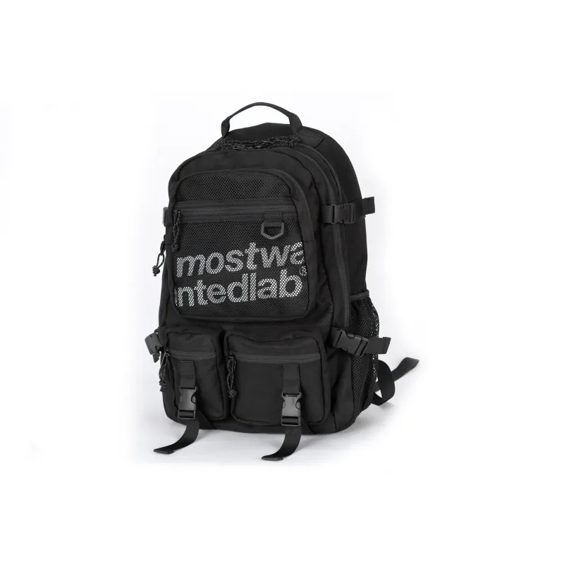 MostwantedLab Polyester Backpack Large Size Unisex Black-4