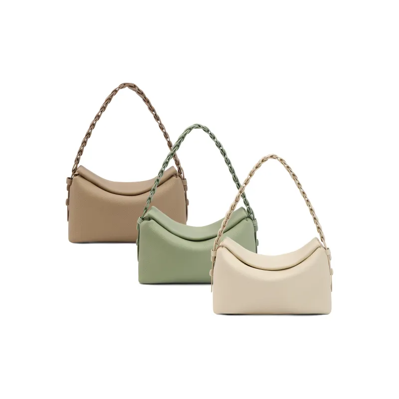 BELLE Artificial Leather Crossbody Bag Women's Solid Color Plain-7